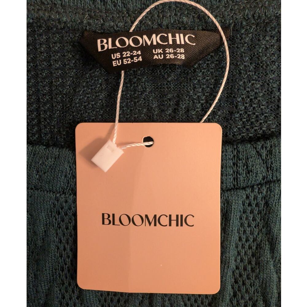 Bloomchick Green Sweater Plaid Dress 3XL - Picture 8 of 14